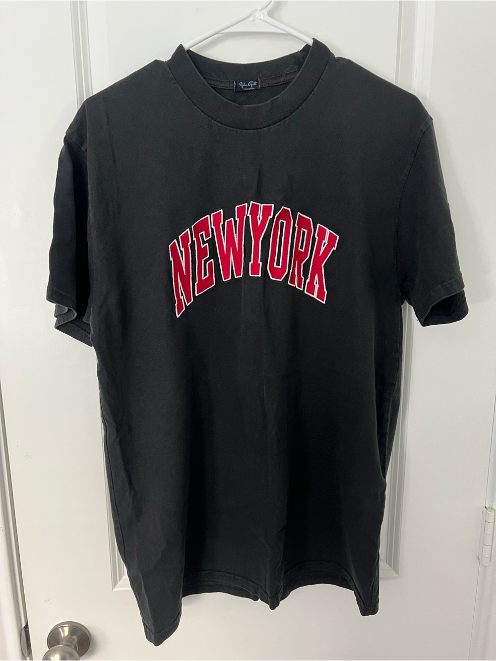 Brandy Melville Black Tee with Red NEWYORK Graphic